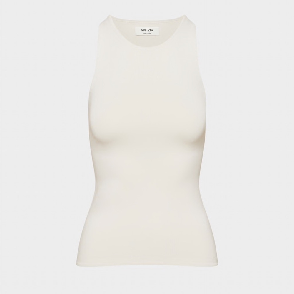 New Aritzia matte pearl original contour 90’s tank, sz M
